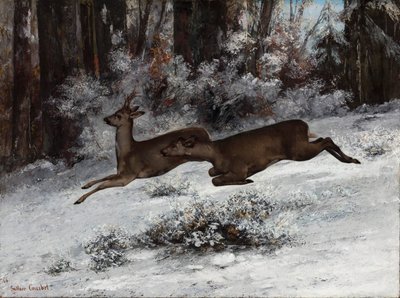 La Estratagema, Episodio de Caza de Corzos en Franche-Comté, 1866 de Gustave Courbet