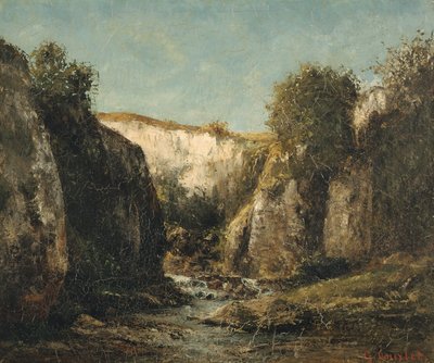 La Fuente del Doubs, 1871 de Gustave Courbet