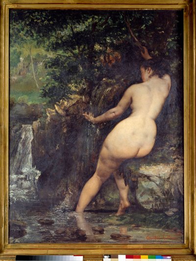 La fuente o bañista en la fuente de Gustave Courbet