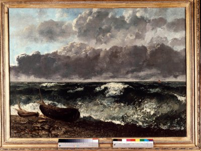 El mar tormentoso dice la ola. Pintura de Gustave Courbet (1819-1877) de Gustave Courbet