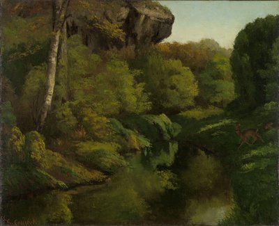 Vista en el bosque de Fontainebleau de Gustave Courbet
