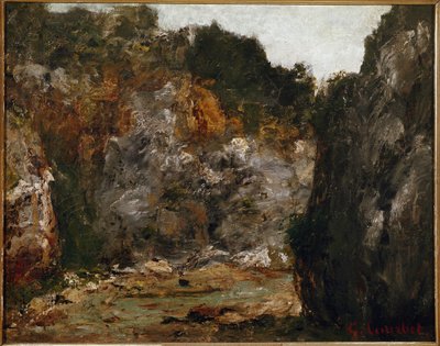 Vista de un desfiladero de Gustave Courbet