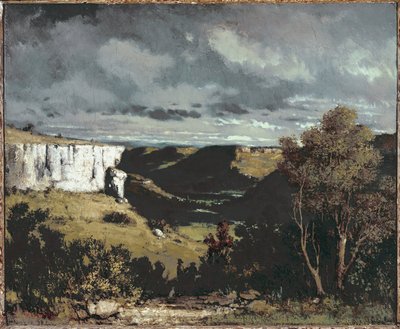 Vista del valle del Loue con tiempo tormentoso de Gustave Courbet