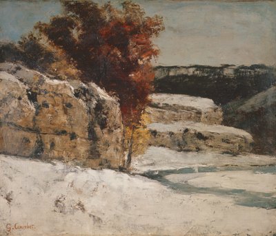Paisaje de invierno, 1865-70 de Gustave Courbet
