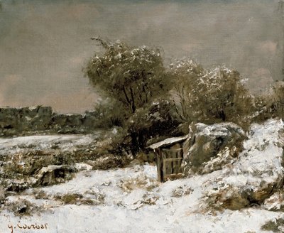 Escena de invierno, siglo XIX de Gustave Courbet