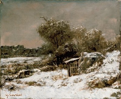 Escena de invierno de Gustave Courbet