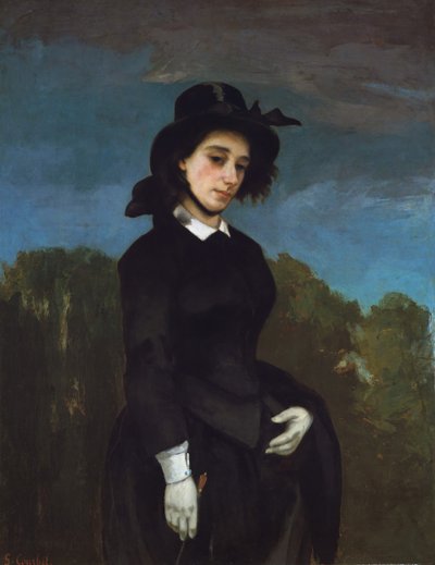 Mujer con traje de montar L