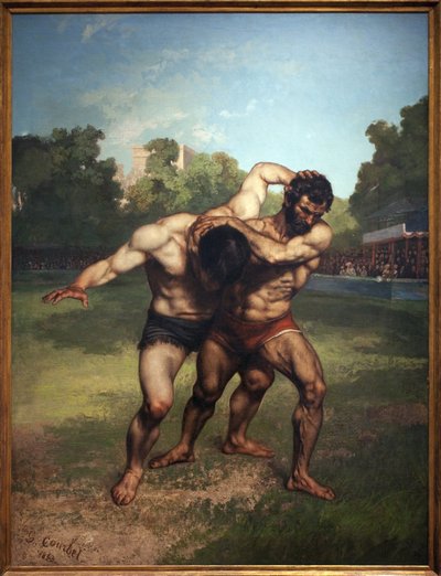 Luchadores de Gustave Courbet