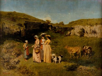 Jóvenes damas del pueblo de Gustave Courbet