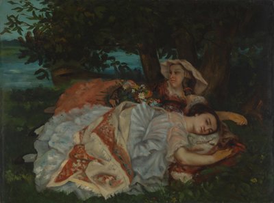 Jóvenes en la orilla del Sena, antes de 1857 de Gustave Courbet