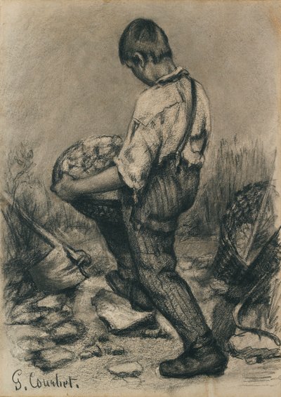 Joven rompedor de piedras, c. 1864-1865 de Gustave Courbet