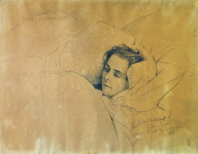 La muerte de Maria Konstantinovna Bashkirtseva de Gustave Courtois