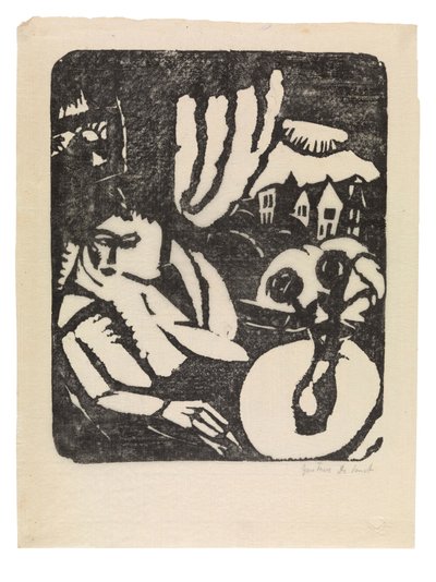 Holandés: Interieur o mujer sentada en la ventana de Gustave de Smet