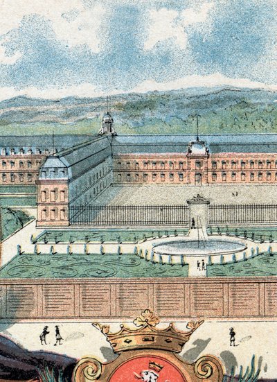 Vista de la Casa Real de Saint-Cyr, Yvelines de Gustave Demoulin