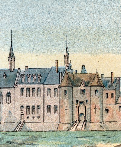 Vista del castillo de Plessis-les-Tours de Gustave Demoulin