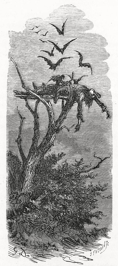 Un entierro celta en el cielo, 1866 de Gustave Dore