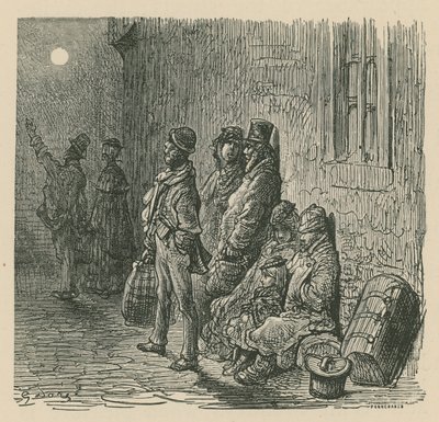 Una escena de la vida en Londres de Gustave Dore