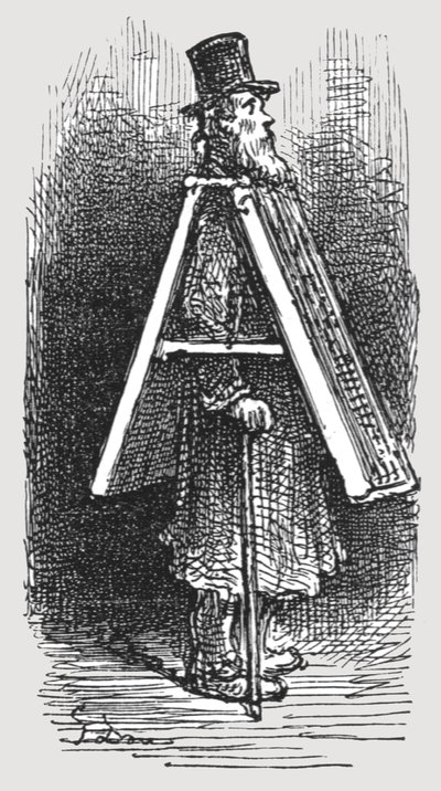 Cartel publicitario - Hombre de Gustave Dore