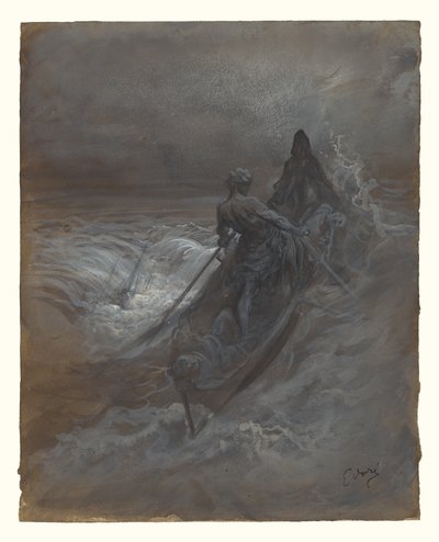 Después del naufragio - Diseño para una ilustración de The Rime of the Ancient Mariner de Coleridge de Gustave Dore