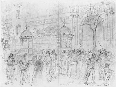 Álbum del sitio de París, Boulevard Montmartre, enero de 1871 de Gustave Dore
