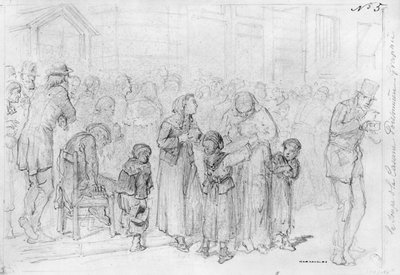 Álbum del sitio de París, la sopa de los barracones de Poissonniere de Gustave Dore
