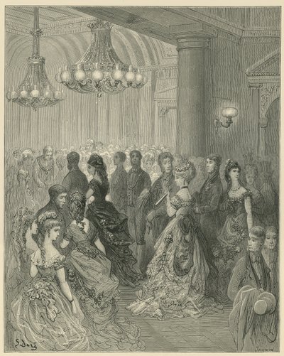 Una noche de entretenimiento en Mansion House, Londres de Gustave Dore