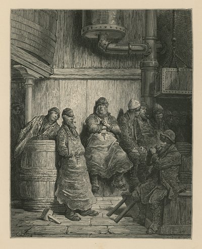 Trabajadores de la cervecería Barclay Perkins de Gustave Dore