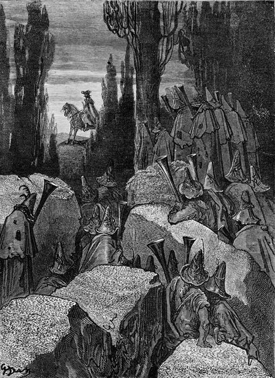 Barón Münchausen: Bandidos, por Doré de Gustave Dore