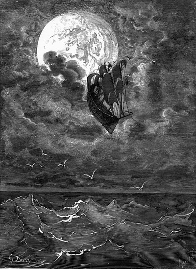 Barón Münchausen: Viaje a la luna, por Doré de Gustave Dore