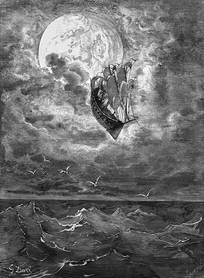 Barón Münchausen: Viaje a la luna, por Doré de Gustave Dore