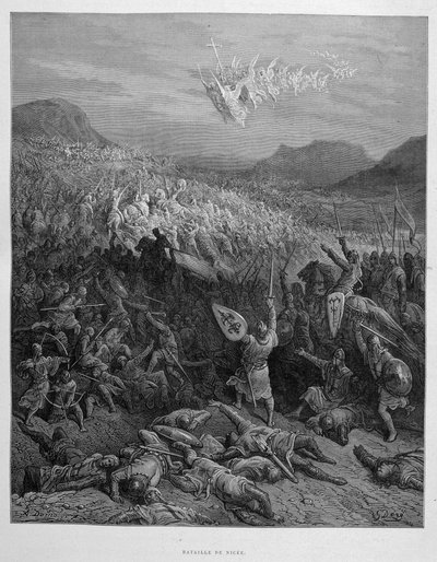 Batalla de Nicea durante la primera cruzada por Gustave Doré de Gustave Dore