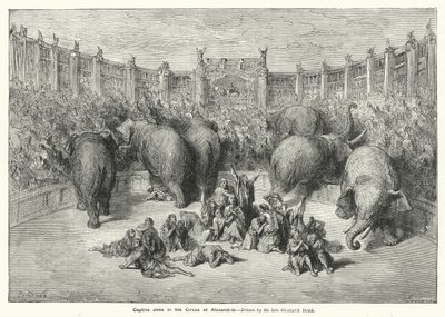 Judíos cautivos en el circo de Alejandría de Gustave Dore