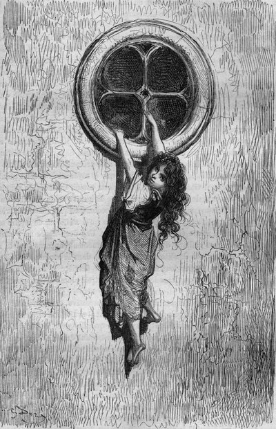 Chiquita, Ilustración de Gustave Dore del libro Captain Fracasse de TheophileGautier de Gustave Dore