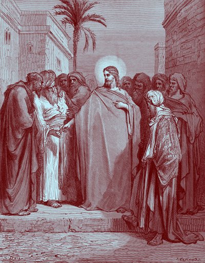 Cristo y el tributo - Biblia de Gustave Dore