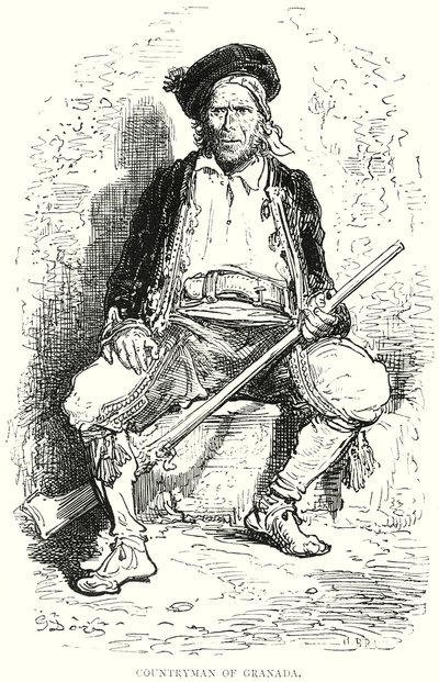Paisano de Granada (grabado) de Gustave Dore