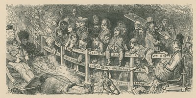 Multitudes observan carreras de carruajes de Gustave Dore