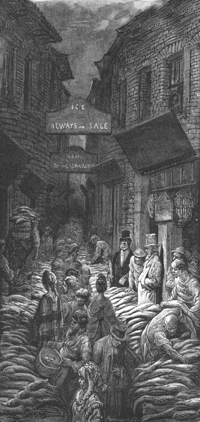 Callejón de la casa oscura - Billingsgate, 1872 de Gustave Dore
