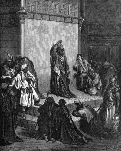 David lamenta la muerte de Absalón de Gustave Dore