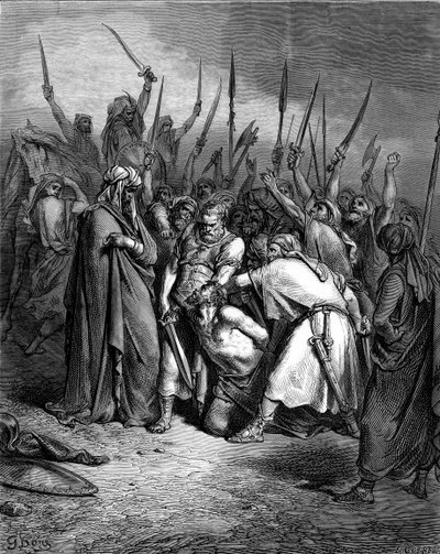 Muerte de Agag por Doré - Biblia de Gustave Dore