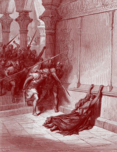 Muerte de Atalía por Doré - Biblia de Gustave Dore