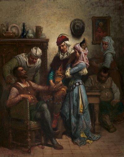 Don Quijote y Sancho Panza entretenidos por Basilio y Quiteria de Gustave Dore