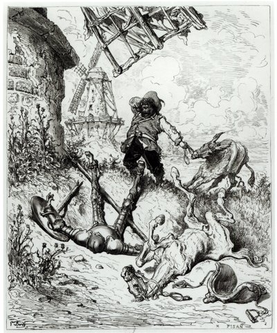 Don Quijote y los molinos de viento, de 