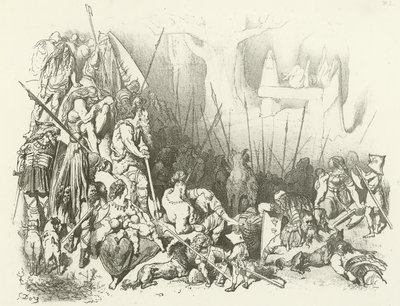 Adoración druida - Un sacrificio humano (gravura) de Gustave Dore
