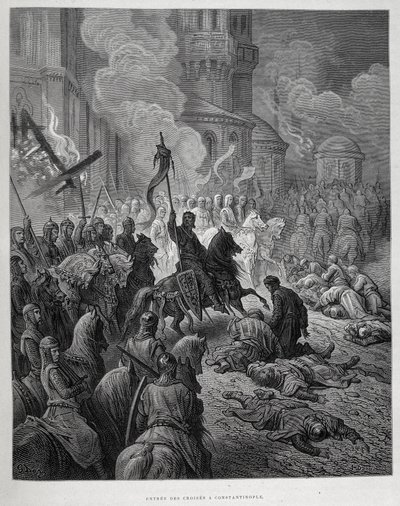 Entrada de los Cruzados a Constantinopla durante la Cuarta Cruzada por Gustave Doré de Gustave Dore