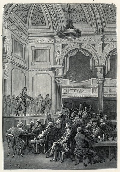 Salas de canciones y cenas de Evans de Gustave Dore