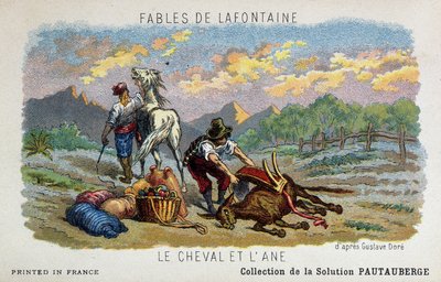 Fábula de Lafontaine: el caballo y el burro según Gustave Doré de Gustave Dore