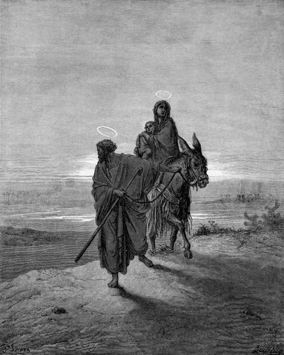 Huida a Egipto de Gustave Dore