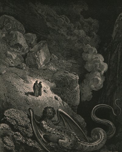 Inmediatamente apareció esa imagen vil de fraude, c1890 de Gustave Dore