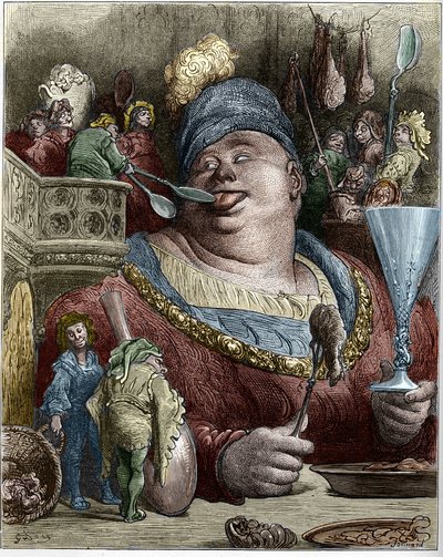 Gargantúa, personaje de las novelas de François Rabelais (1494-1553), escritor francés. Ilustración de Gustave Doré (1832-1883) de Gustave Dore