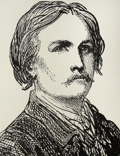 Gustave Dore - 1832-73 Artista e ilustrador francés grabado a partir de un boceto de autorretrato de Gustave Dore